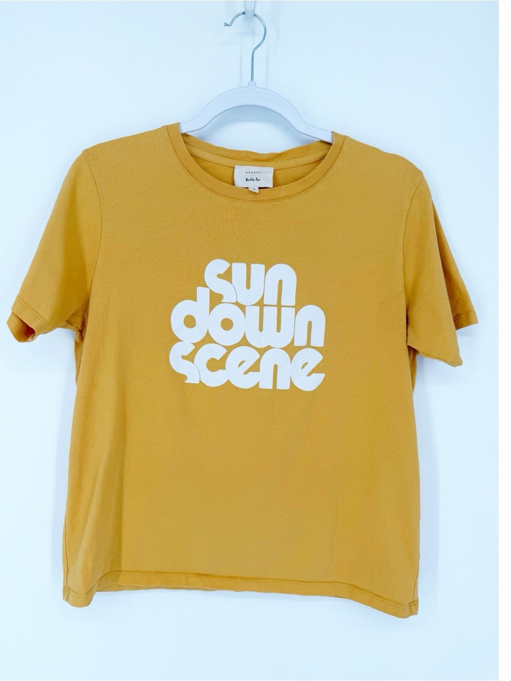 Sezane × Maddy Nye Sun Down Scene Crew Neck Cotton T-shirt Medium